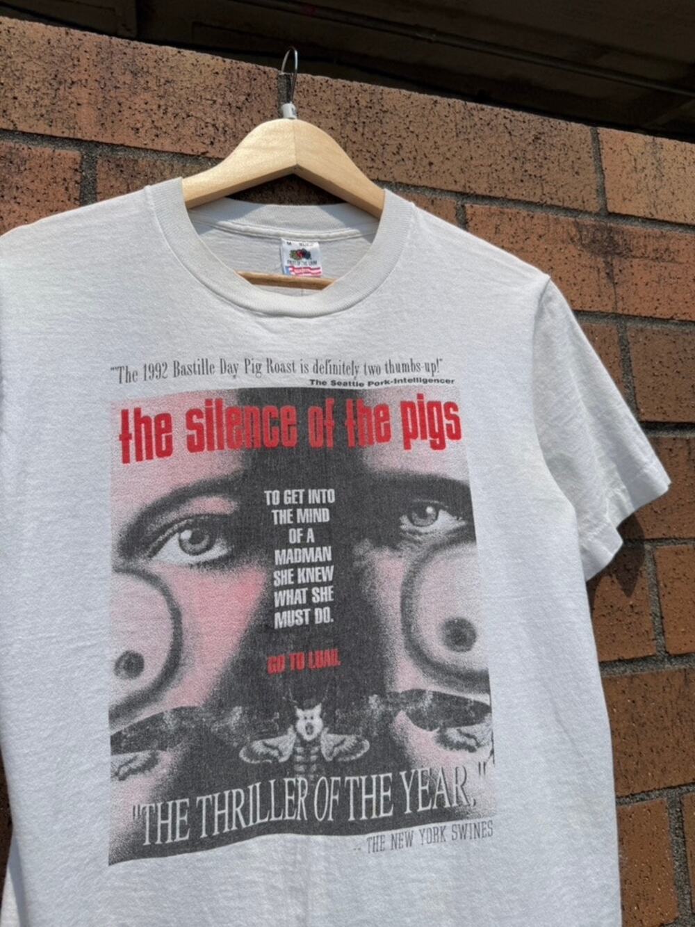 90s Silence of the Lambs Vintage Movie Promo Pigs Parody Shirt Fashion Victim